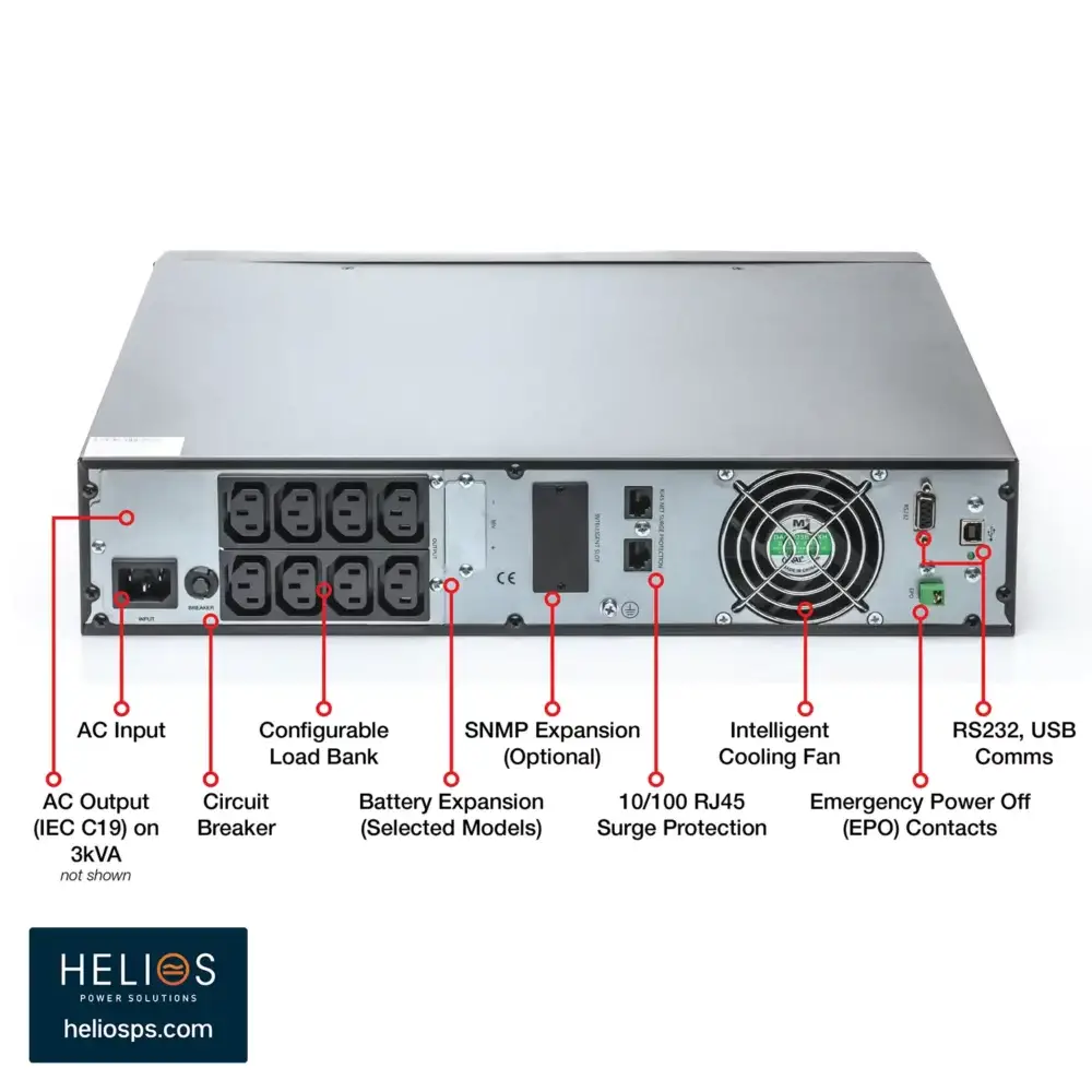 1000VA / 900W AC UPS - Online Double Conversion - Rack / Tower Convertible - Image 6